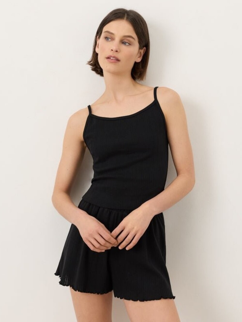 NWT Pact Organic Women's Black Pointelle Cami M